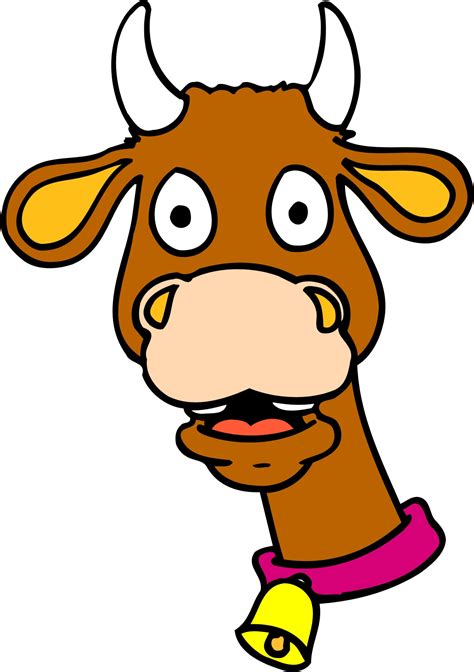 cartoon face of a cow